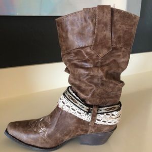 BKE brown cowboy boots